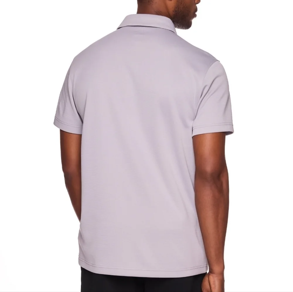 Reebok Mens Gray Short Sleeve Polo Shirt Size Large